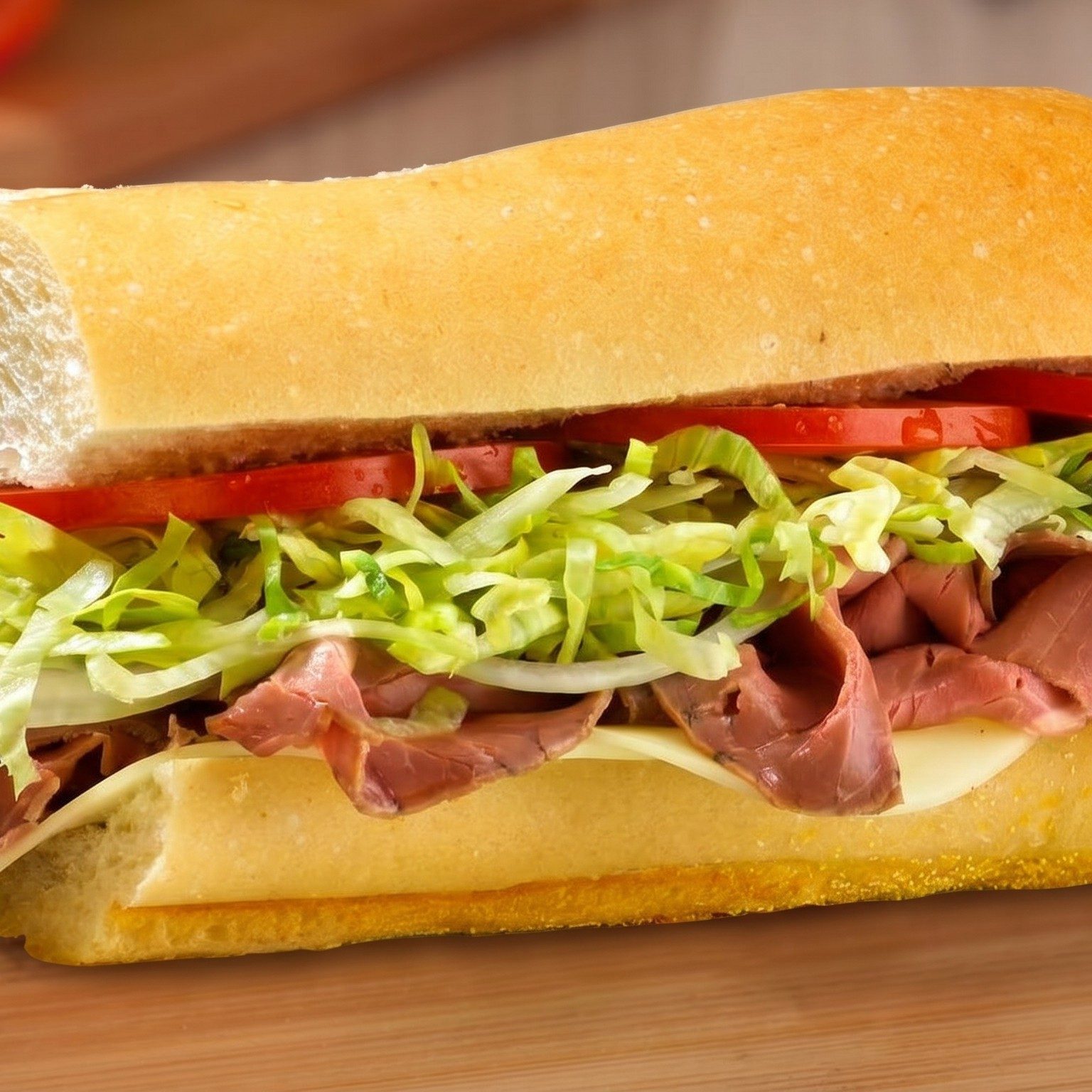 16. Roast Beef and Boiled Ham Sub.