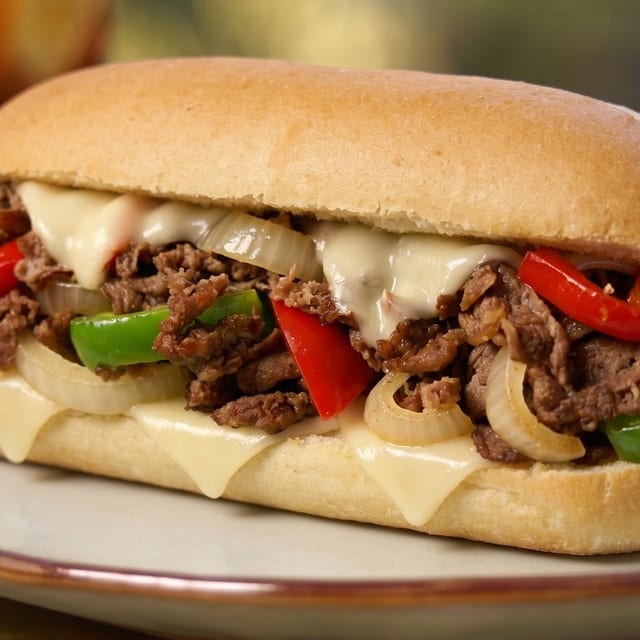 Italian Cheese Steak Sandwich.