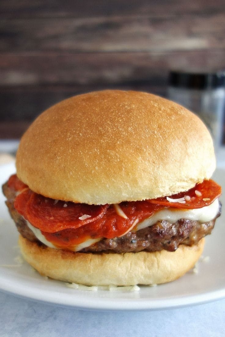 Pepperoni Pizza Burger.