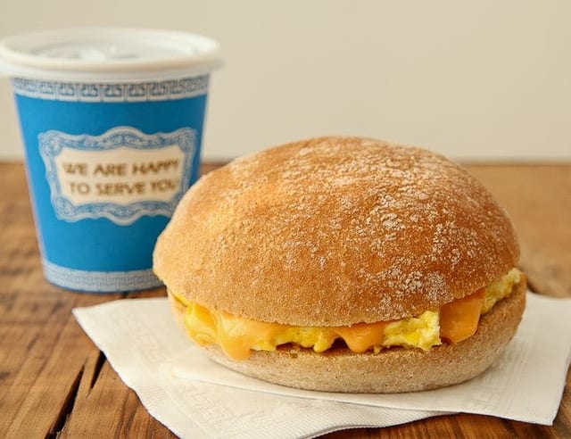 2 Eggs and Cheese Sandwich.