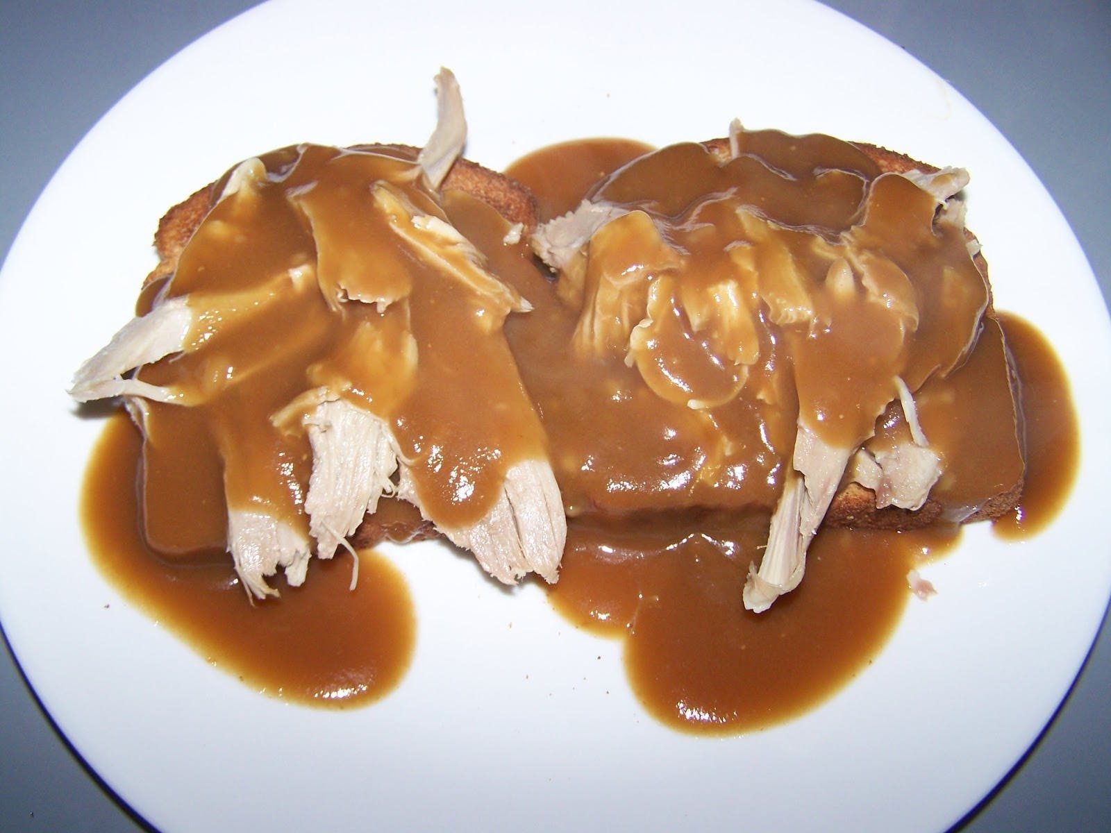 Hot Turkey with Gravy Sandwich.