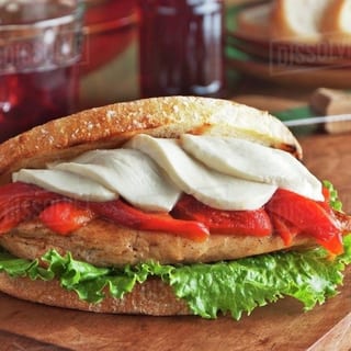 Grilled Chicken, Fresh Mozzarella and Roasted Peppers